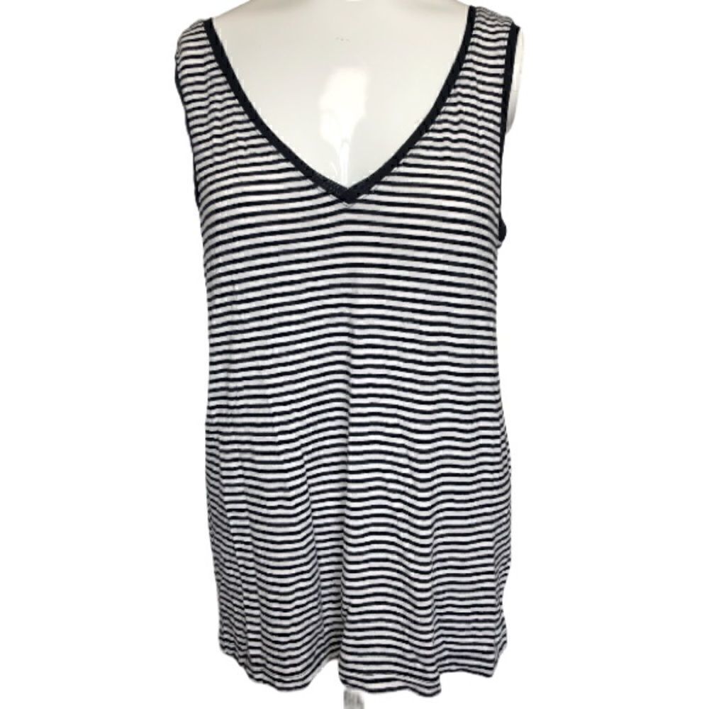 Banana Republic navy/white striped tank size small